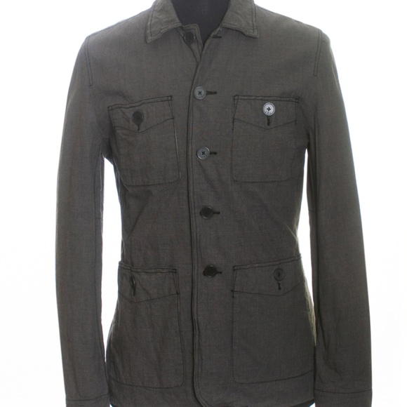 John Varvatos Other - John Varvatos Grey Check Linen Blend Jacket